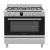 Bild: Daewoo Gasherd F96CGDTH19INM | 90 cm Standherd | 5 Flammen Gaskochfeld | 115 l Backofen | 9 Funktionen | Edelstahl