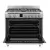 Bild: Daewoo Gasherd F96CGDTH19INM | 90 cm Standherd | 5 Flammen Gaskochfeld | 115 l Backofen | 9 Funktionen | Edelstahl