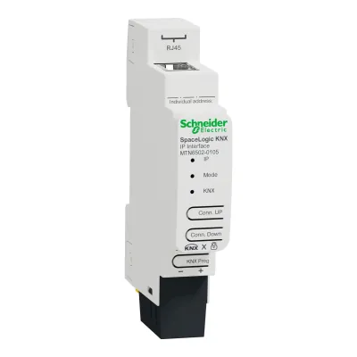 Schneider Electric SpaceLogic KNX IP-Schnittstelle MTN6502-0105 | IP Secure Interface | DIN-Schiene | KNX-Bus | weiß