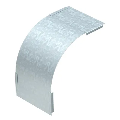 OBO Bettermann Deckel für Vertikalbogen 7130860 | Kabelrinne 90° fallend | B200mm | Stahl bandverzinkt | Drehriegel