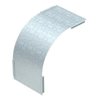 OBO Bettermann Deckel für Vertikalbogen 7130860 | Kabelrinne 90° fallend | B200mm | Stahl bandverzinkt | Drehriegel
