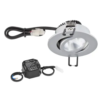 Deckeneinbauleuchte 6W LED 2700K 575lm chr Konv