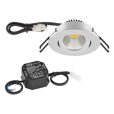 Deckeneinbauleuchte 6W LED 2700K 575lm chr Konv