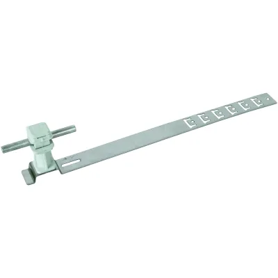 DEHN Dachleitungshalter UNIsnap 204189 | für 8mm Leiter | Edelstahl V2A & Kunststoff | 335mm | H=36mm | grau