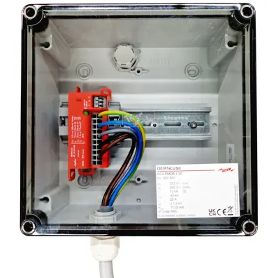 DEHN Überspannungsschutz DCU EMOB 2 25 | Typ 2+3 | für Wallbox | IP65 Gehäuse | 230V AC | Fernmeldekontakt