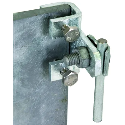 DEHN Anschlussklemme 372210 | waagrecht für Stahlträger 3–18mm | Rundleiter 6–10mm | Stahl feuerverzinkt