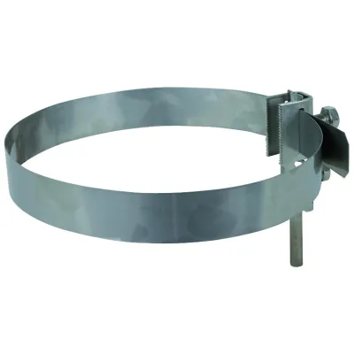 DEHN BS-Bandrohrschelle 540200 | Edelstahl V2A | 27–168 mm Spannbereich | mit Zacken | unbehandelt | für Blitzschutz