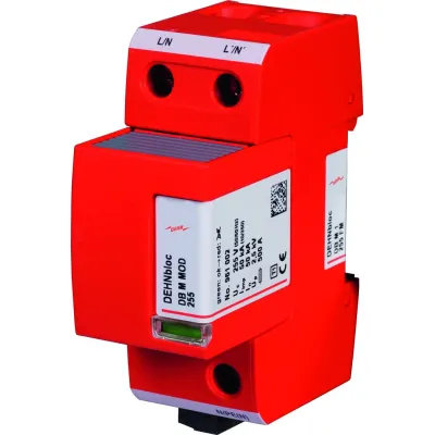 DEHN Blitzstromableiter DEHNbloc M FM 961125 | Typ 1 | 1-polig | 255V AC | 50kA | Hutschiene | Fernmeldekontakt | IP20