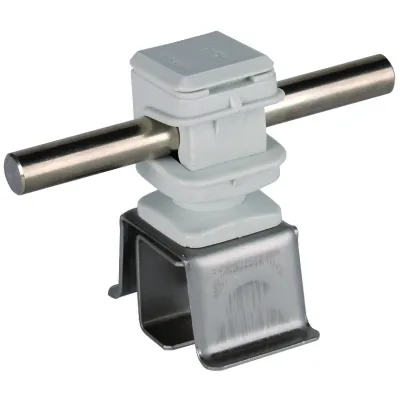 DEHN Dachleitungshalter 204049 ZIEGELsnap | 8mm | klemmbar | Edelstahl V2A | Kunststoff grau | für flache Ziegel