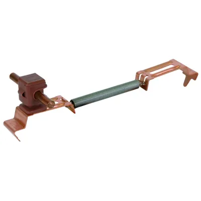 DEHN Dachleitungshalter SPANNsnap 204267 | Firstziegel-Befestigung | Ø8mm Leitung | spannbar 180–280mm | Kupfer | braun