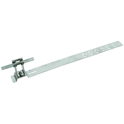 DEHN Dachleitungshalter 206319 UNIgrip | 8mm | V2A Edelstahl | H32mm | L335mm | mit Klemmschelle | für Schrägdach