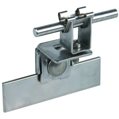 DEHN Dachleitungshalter 223031 | für Stehfalz-Metalldach | Edelstahl V2A | mit DEHNgrip Klemmschelle | für 8mm Runddraht