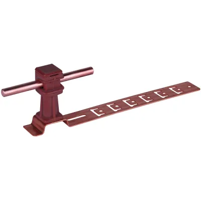 DEHN Dachleitungshalter 204177 UNIsnap | 8mm Kupfer | Schräge Dachfläche | Clipschelle | 205mm Länge | 36mm Höhe | braun