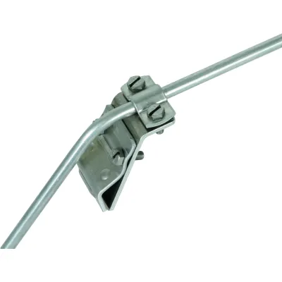DEHN Dachrinnenklemme 338001 | Rundleiter 7-10mm | Klemmbereich 13-25mm | Aluminium unbehandelt | Sechskantschraube