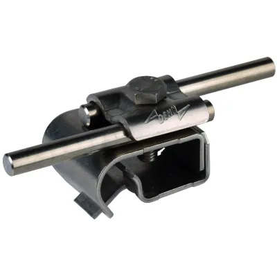 DEHN Dachrinnenklemme 339059 | für Rundleiter 8-10mm | Klemmbereich 16-22mm | Edelstahl V2A | unbehandelt
