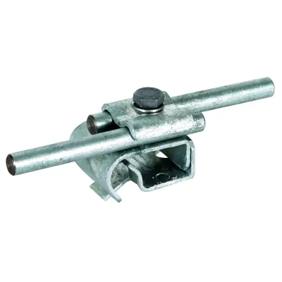 DEHN Dachrinnenklemme 339050 | für Rundleiter 8-10 mm | Klemmbereich 16-22 mm | Stahl feuerverzinkt | Sechskantschraube