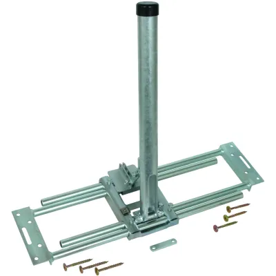 DEHN Dachsparrenhalter 105240 | für Abstand 550-900mm | schraubenlos | Edelstahl V2A | Ø48mm | unbehandelt