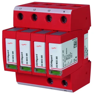 DEHN Überspannungsableiter Typ 2 DG M TNS 385 FM | 4-polig | TN-S-System | 230V | 40kA | Hutschiene | Fernkontakt