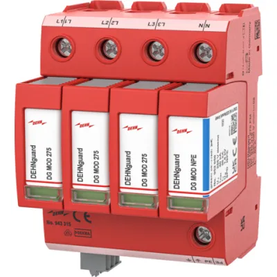 DEHN Überspannungsableiter DG MD TT 275 FM 943315 | Typ 2 | 4-polig | für TT/TN-S-Systeme | 400V | Modulüberwachung
