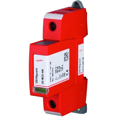 DEHN Überspannungsableiter DG S 440 FM 952095 | Typ 2 | 1-polig | 440V AC | 20kA | Hutschiene | Fernmeldekontakt | IP20