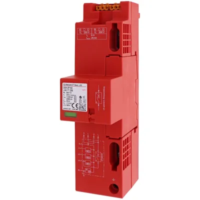 DEHN Kombi-Ableiter DSH ZP B2 LSG TT 255 | Überspannungsschutz Typ 1+2+3 | 4-polig | 30kA | 230V AC | IP30