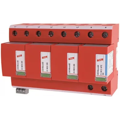 DEHN Kombiableiter DV M TT 255 FM | Typ 1+2 | 4-polig | 100kA | für TT/TN-S | Hutschiene | Fernsignalisierung