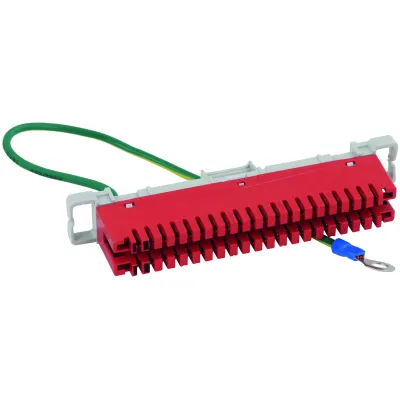 DEHN Erdungsleiste 907993 EL2 38EA LSA-Plus | 38 Erdbeidrähte | Überspannungsschutz | rot