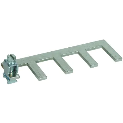 DEHN Erdungsbügel EB 1 4 1.5 | einphasig | 4-polig | 1,5 TE | Anschlussklemme bis 25 mm² | für 4 Geräte