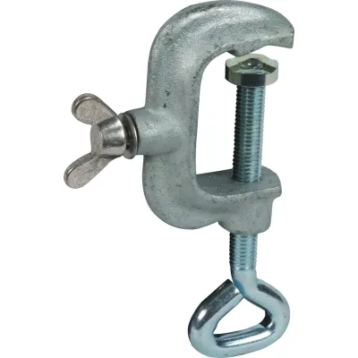 DEHN Erdungsklemme 435805 | Rohrleitung 3/8–1 1/4 Zoll | 6–16 mm² | Stahl verzinkt | Flügelschraube M8