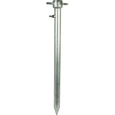 DEHN Erdungsrohr 646000 | Schlagspitze | rund | Flügelmutter M8 | Stahl verzinkt | 600mm | für Fahrzeuge, Generatoren