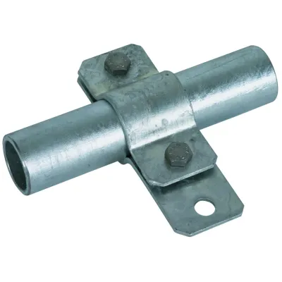 DEHN Erdungsrohrschelle 410100 | 1 Zoll | Klemm-Spannbereich 34 mm | Stahl feuerverzinkt | Anschluss Flach-/Rundleiter