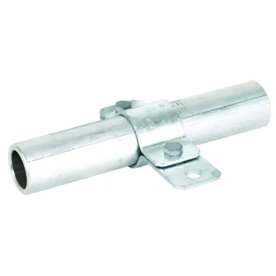 DEHN Erdungsrohrschelle 410200 | Blitzschutz | 60,3mm Klemmung | Stahl feuerverzinkt | 1 Leiter | M10/M8 Schrauben