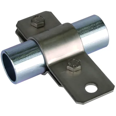 DEHN Erdungsrohrschelle 410389 | 76,1mm V2A Edelstahl | Blitzschutz DIN EN 62561-1 | unbehandelt | 2 1/2 Zoll