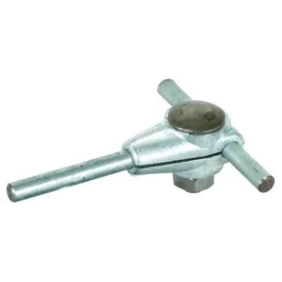 DEHN T-Verbinder 310008 | Rundleiter 8mm | Zinkdruckguss | unbehandelt | Klemmschraube | Blitzstrom 100kA