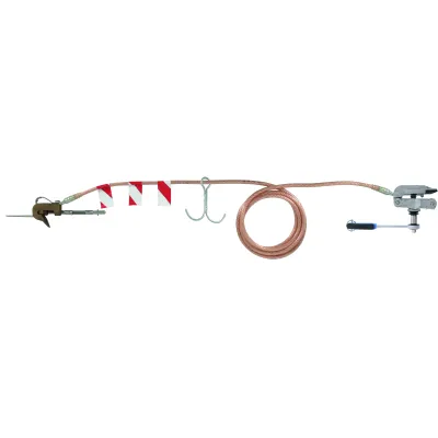 DEHN Erdungs- und Kurzschließvorrichtung EKV R H 50 | 1-polig | 50 mm² Kupferseil | 12 m | Schienenklemme