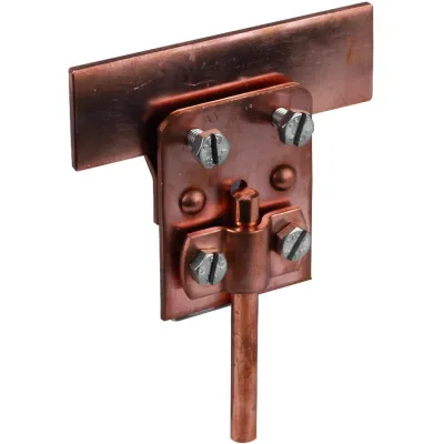 DEHN Falzklemme 251027 | Kupfer | Für Rundleiter 7–10mm | Klemmbereich 0,7–5mm | Zweischrauben | unbehandelt