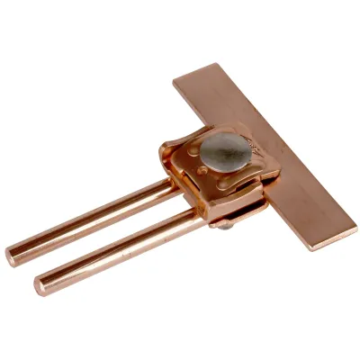 DEHN Falzklemme 365017 | 8-10mm für Rundleiter | Kupfer | Klemmbereich 0,7-8mm | unbehandelt | Flachrundschraube