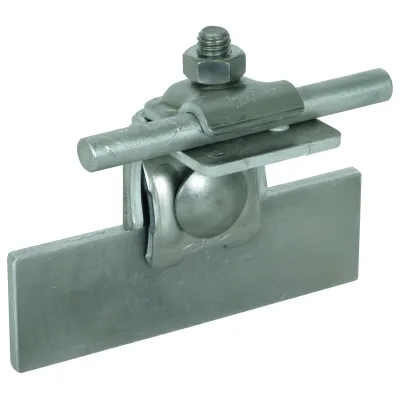 DEHN Falzklemme 365051 | Rundleiter 6-10mm | Klemmbereich 0,7-8mm | Aluminium unbehandelt | Flachrundschraube