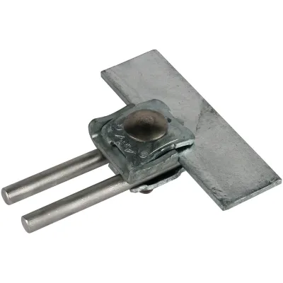 DEHN Falzklemme 365010 | Verbindung Rundleiter 8-10mm | Klemmbereich 0,7-8mm | Stahl feuerverzinkt | Doppelüberleger