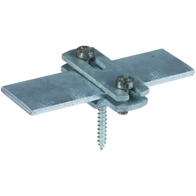 DEHN Flachbandhalter 286030 | für 30 mm Flachleiter | verzinkter Stahl | Schraubschelle | Wandabstand 10 mm