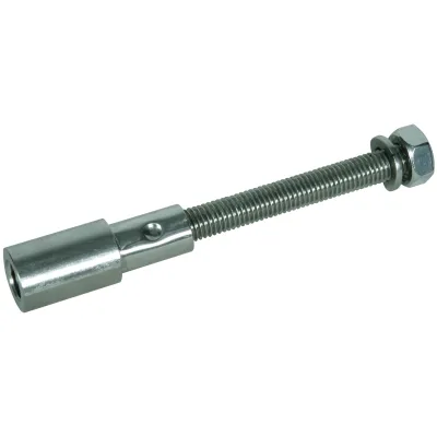 DEHN Gewindeadapter GAD EFP M10 10 L130 V4A | Blitzschutz Adapter | Edelstahl 316 | Mutter & Federring | unbehandelt