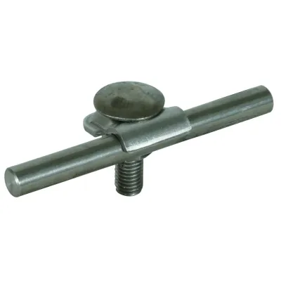 DEHN Klemmbock 390159 | Klemmverbinder Rd 6-10mm | Edelstahl V2A unbehandelt | Flachrundschraube | 50kA Blitzstrom