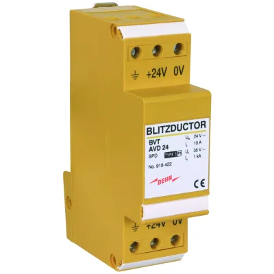 DEHN Kombiableiter BLITZDUCTOR VT BVT AVD 24 | Überspannungsschutz 24V DC | Hutschiene TH35 | 2kA | Art.-Nr. 918422