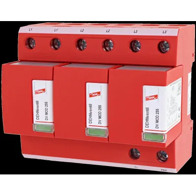 DEHNventil M DV M TNC 255 | Kombiableiter Typ 1+2 | 3-polig | 75kA | TN-C | 230V | Hutschiene | 6TE | 951300