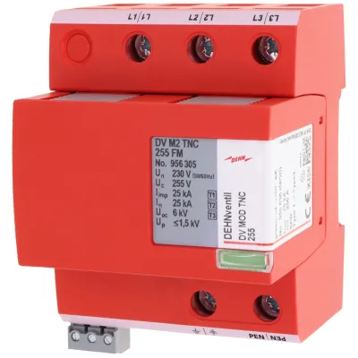 DEHN Kombiableiter DV M2 TNC 255 FM #956305 | Überspannungsschutz Typ 1+2+3 | 3-polig | Blitzstrom 75kA
