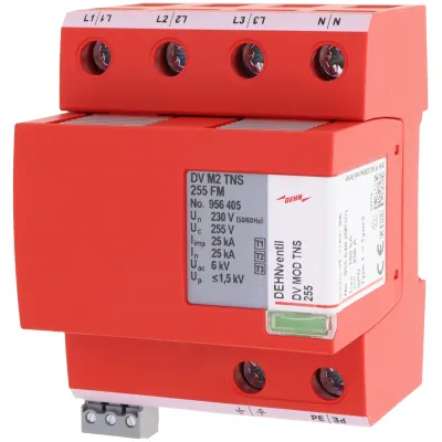 DEHN Kombi-Ableiter DV M2 TNS 255 FM #956405 | Überspannungsschutz Typ 1+2+3 | 4-polig TN-S | 400V AC | Hutschiene