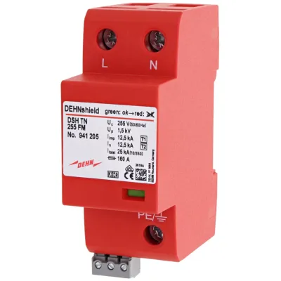 DEHN Kombiableiter DEHNshield DSH TN 255 FM 941205 | Typ 1+2 | 2-polig | TN-System | 230V | 25kA | Hutschiene | IP20