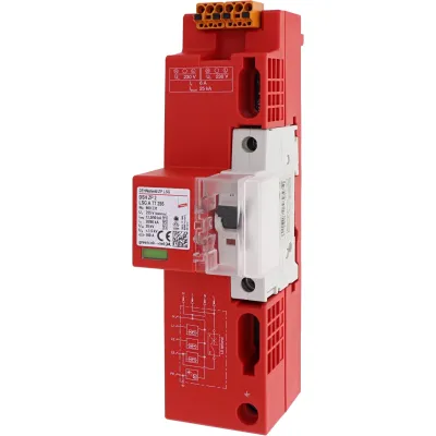 DEHN Kombi-Ableiter DSH ZP 2 LSG A TT 255 | Überspannungsschutz Typ 1+2+3 | 50kA | 230V | 4-polig | TT/TN-S | IP30