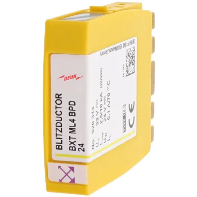 DEHN Kombiableiter-Modul BXT ML4 BPD 24 | Blitzschutz 24V DC | LifeCheck | Überstromschutz 40A | Hutschiene