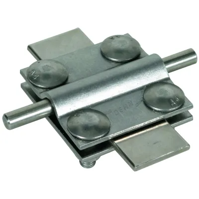 DEHN Kreuzverbinder KS 8.10 FL30 FRSM8 | Kreuzstück Rundleiter 8-10 mm | Edelstahl V4A | M8 Schraube